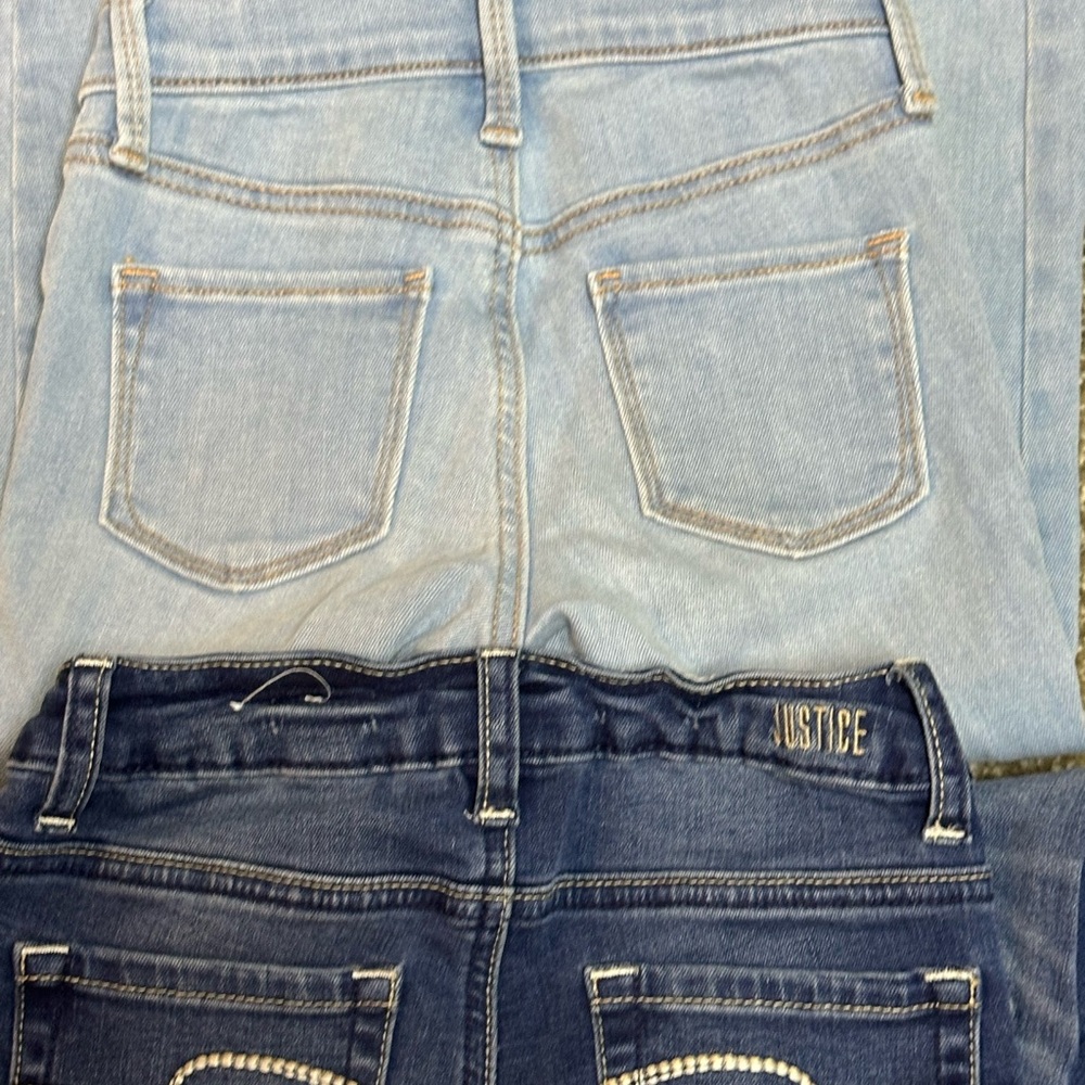 LOT of 3 Girls Skinny Jeans Bundle - Justice & Old Navy - Size 7 - Picture 12 of 16